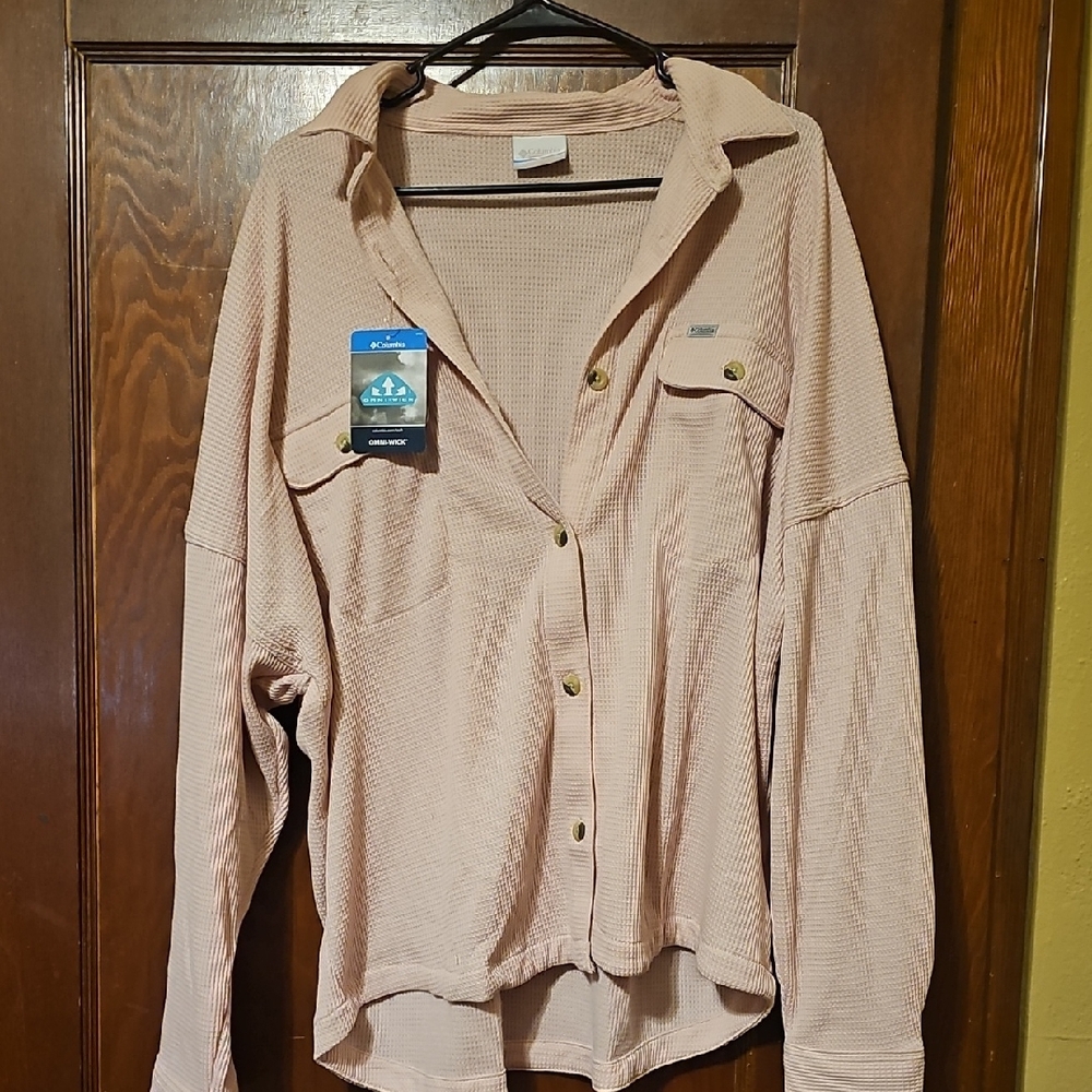 Columbia Waffle Knit Shirt Jacket